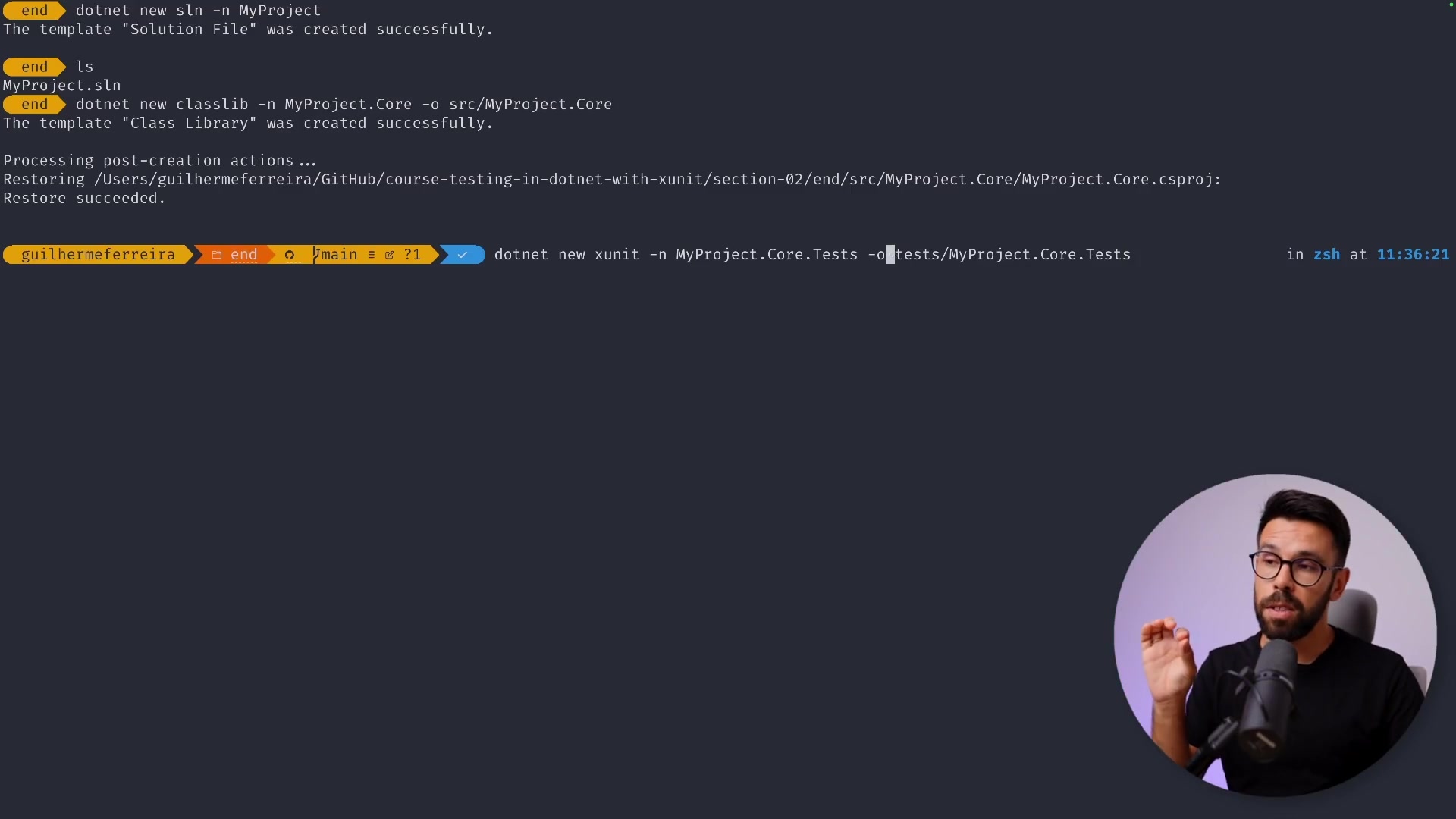 Adding the created projects to the solution file