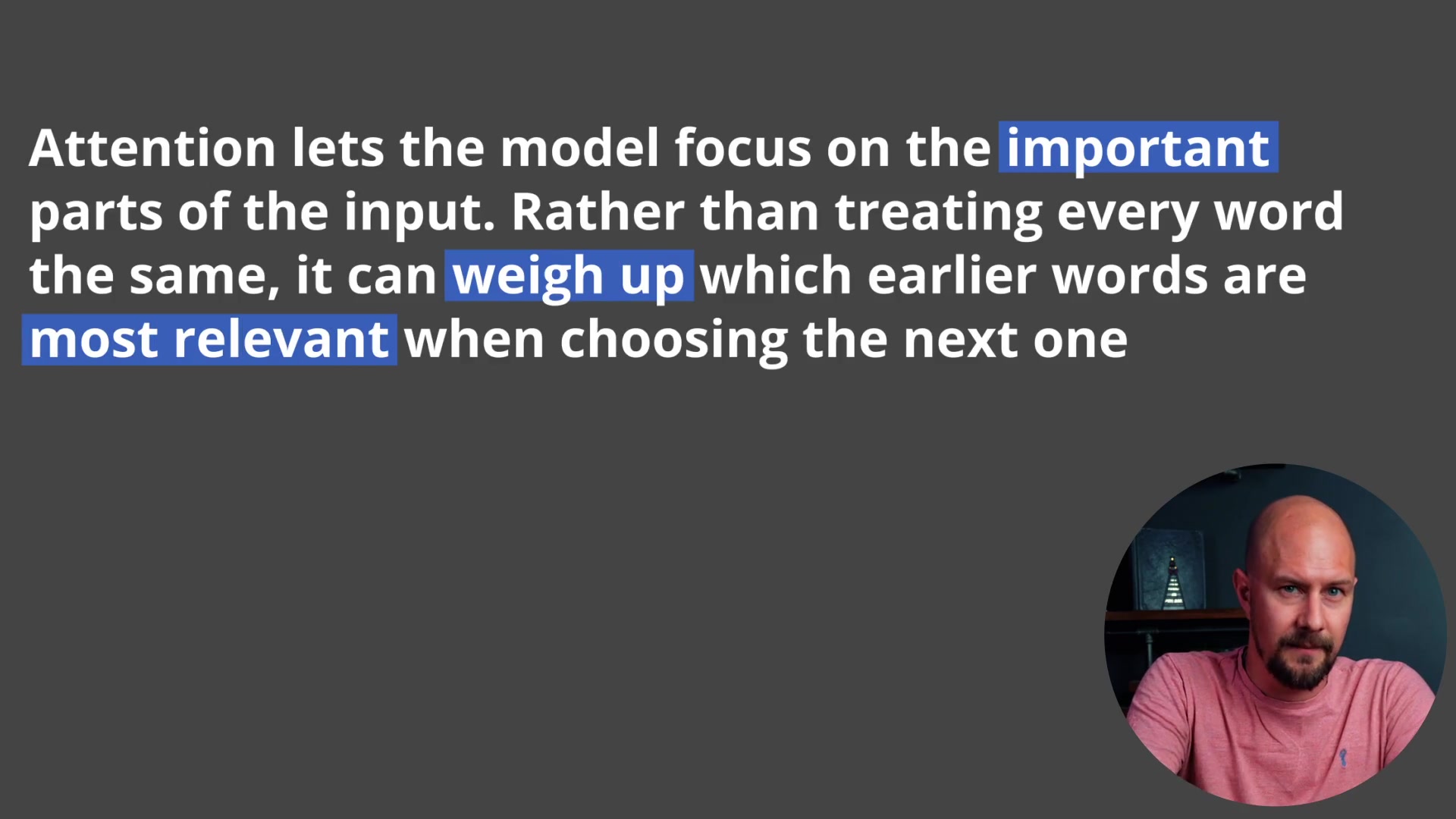 Text explanation of the Attention mechanism