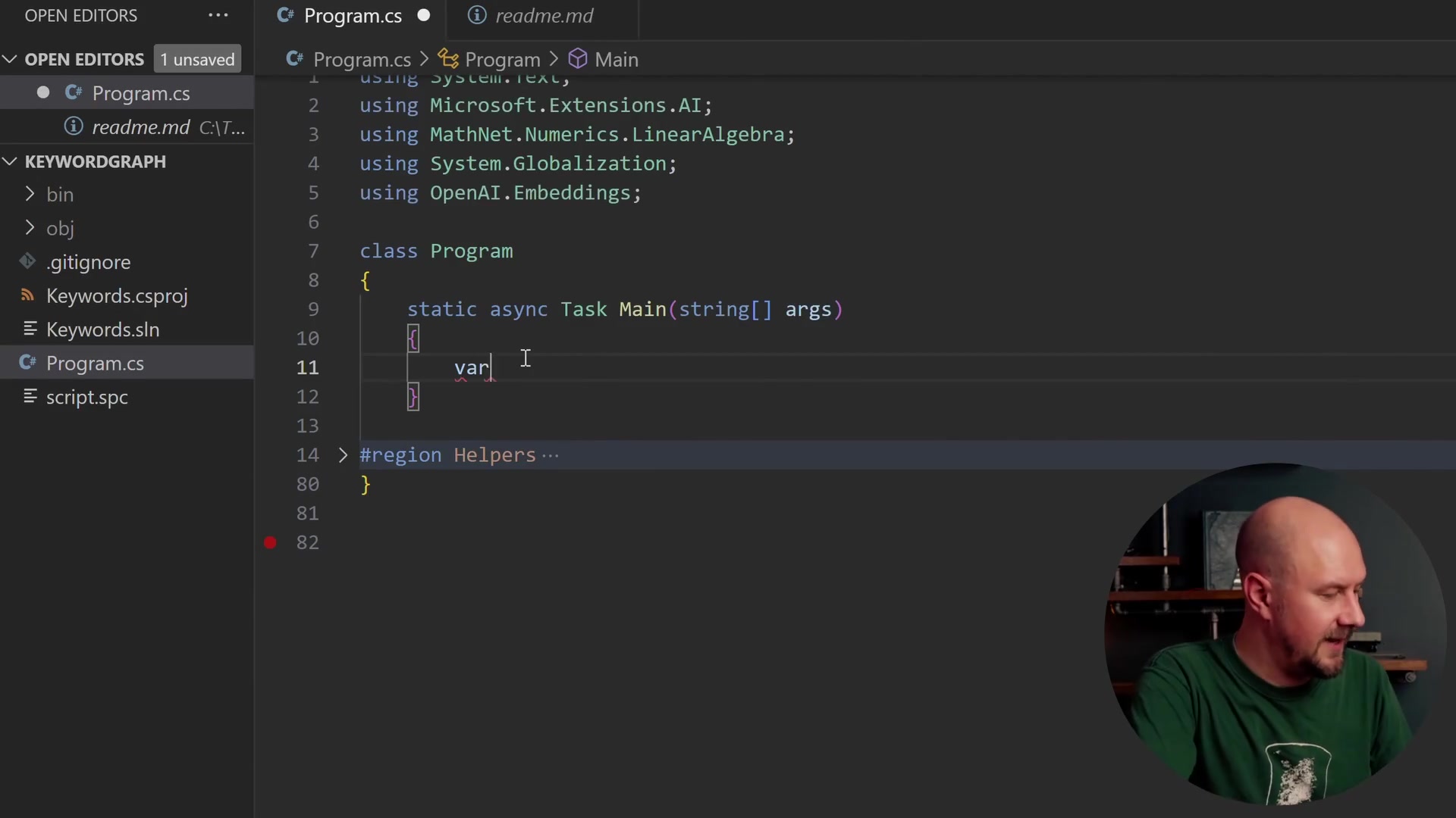 Visual Studio showing the necessary NuGet packages
